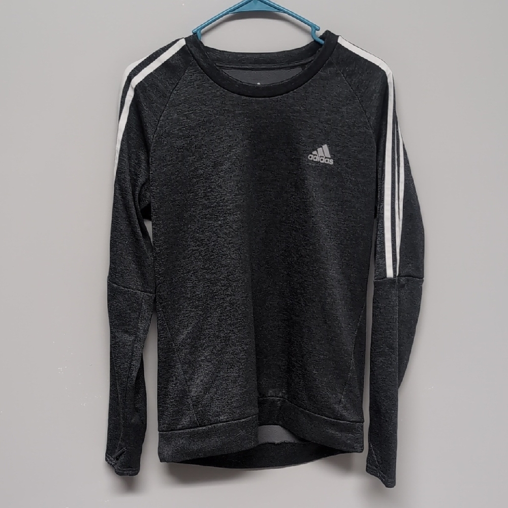 adidas Women's Black Sweater with White Stripes
